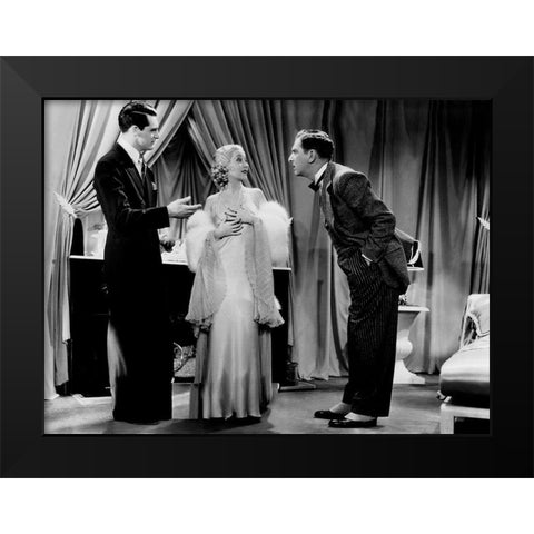 Cary Grant with Genevieve Tobin - Kiss and Make Up Black Modern Wood Framed Art Print by Hollywood Photo Archive