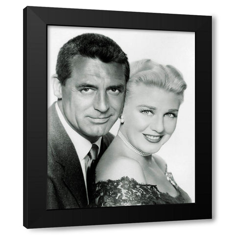 Cary Grant with Ginger Rogers Black Modern Wood Framed Art Print by Hollywood Photo Archive