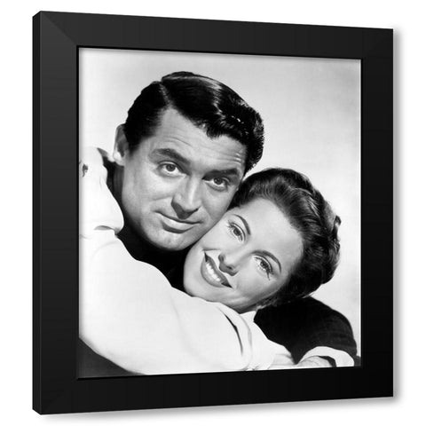 Cary Grant with Joan Fontaine - Suspicion Black Modern Wood Framed Art Print with Double Matting by Hollywood Photo Archive