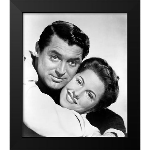 Cary Grant with Joan Fontaine - Suspicion Black Modern Wood Framed Art Print by Hollywood Photo Archive