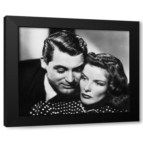Cary Grant with Katherine Hepburn - Bringing Up Baby Black Modern Wood Framed Art Print with Double Matting by Hollywood Photo Archive