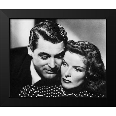 Cary Grant with Katherine Hepburn - Bringing Up Baby Black Modern Wood Framed Art Print by Hollywood Photo Archive