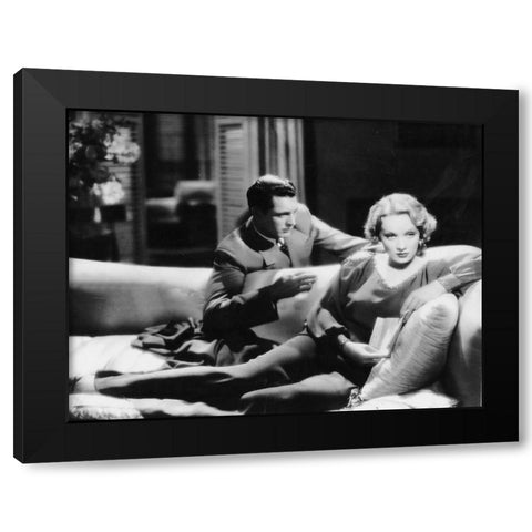 Cary Grant with Marlene Dietrich - Blonde Venus Black Modern Wood Framed Art Print by Hollywood Photo Archive
