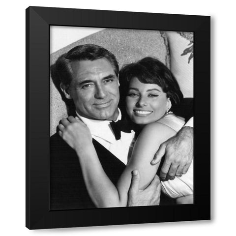 Cary Grant with Sophia Loren - Houseboat Black Modern Wood Framed Art Print with Double Matting by Hollywood Photo Archive