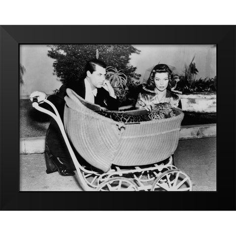 Cary Grant - Bringing Up Baby Black Modern Wood Framed Art Print by Hollywood Photo Archive