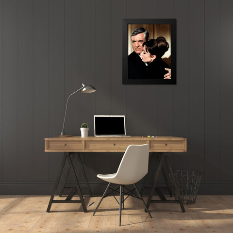 Cary Grant - Charade Black Modern Wood Framed Art Print by Hollywood Photo Archive