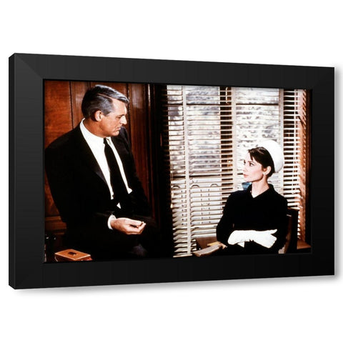 Cary Grant - Charade Black Modern Wood Framed Art Print by Hollywood Photo Archive