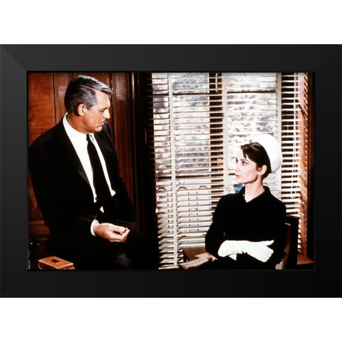 Cary Grant - Charade Black Modern Wood Framed Art Print by Hollywood Photo Archive