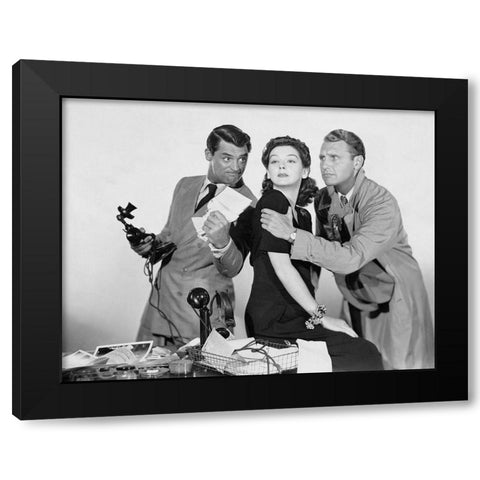 Cary Grant - His Girl Friday Black Modern Wood Framed Art Print with Double Matting by Hollywood Photo Archive