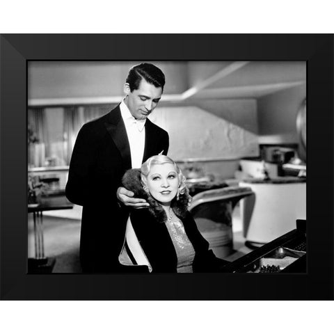 Cary Grant with Mae West - Im No Angel Black Modern Wood Framed Art Print by Hollywood Photo Archive