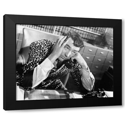 Cary Grant - My Favorite Wife Black Modern Wood Framed Art Print by Hollywood Photo Archive