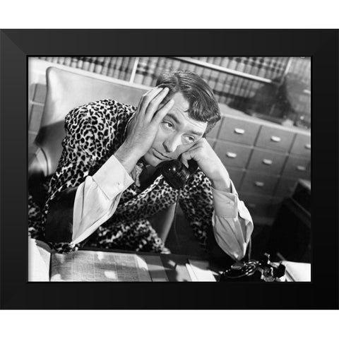 Cary Grant - My Favorite Wife Black Modern Wood Framed Art Print by Hollywood Photo Archive