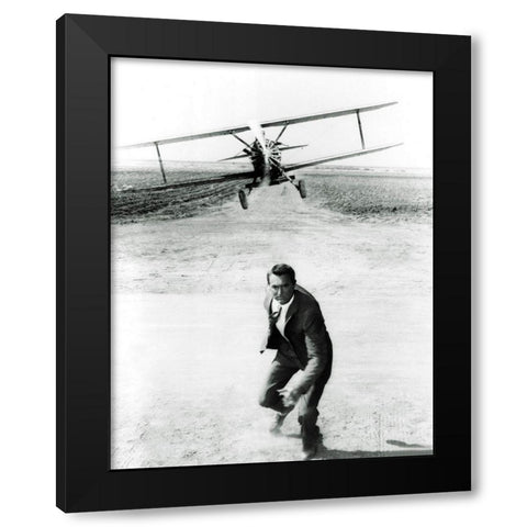 Cary Grant - North by Northwest Black Modern Wood Framed Art Print by Hollywood Photo Archive