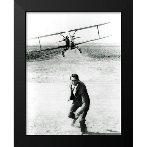 Cary Grant - North by Northwest Black Modern Wood Framed Art Print by Hollywood Photo Archive