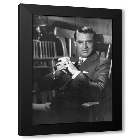 Cary Grant - The Talk of the Town Black Modern Wood Framed Art Print by Hollywood Photo Archive