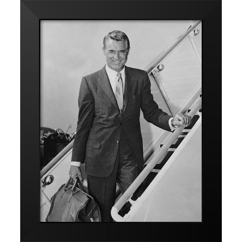 Cary Grant - The Talk of the Town Black Modern Wood Framed Art Print by Hollywood Photo Archive