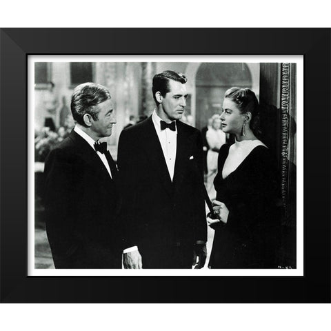 Cary Grant, Claude Rains and Ingrid Bergman - Notorious Black Modern Wood Framed Art Print by Hollywood Photo Archive