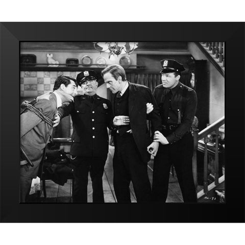 Cary Grant - Arsenic and Old Lace Black Modern Wood Framed Art Print by Hollywood Photo Archive