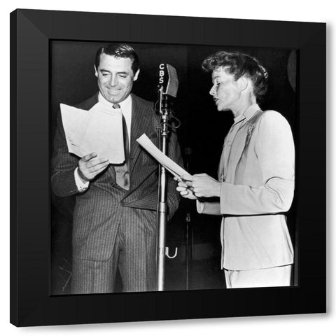 Cary Grant Black Modern Wood Framed Art Print with Double Matting by Hollywood Photo Archive