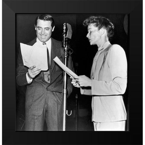 Cary Grant Black Modern Wood Framed Art Print by Hollywood Photo Archive