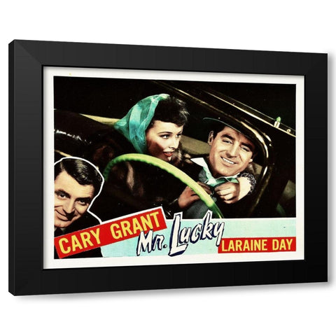 Mr. Lucky - Lobby Card Black Modern Wood Framed Art Print by Hollywood Photo Archive