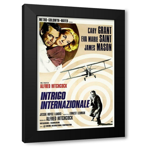 Italian - North by Northwest Black Modern Wood Framed Art Print by Hollywood Photo Archive