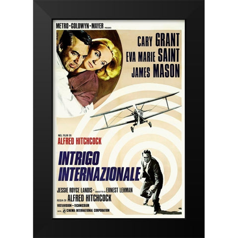 Italian - North by Northwest Black Modern Wood Framed Art Print by Hollywood Photo Archive