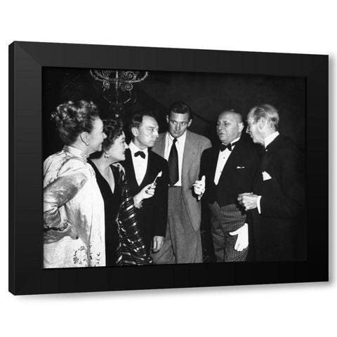 Sunset Boulevard Black Modern Wood Framed Art Print with Double Matting by Hollywood Photo Archive