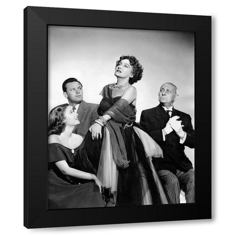 Sunset Boulevard Black Modern Wood Framed Art Print with Double Matting by Hollywood Photo Archive