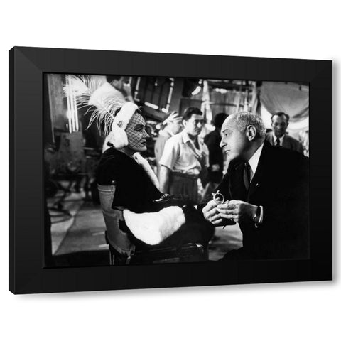 Sunset Boulevard Black Modern Wood Framed Art Print with Double Matting by Hollywood Photo Archive