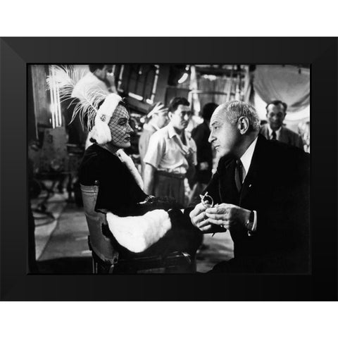 Sunset Boulevard Black Modern Wood Framed Art Print by Hollywood Photo Archive