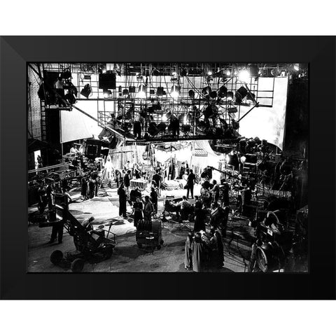 Sunset Boulevard - Demilles Set Black Modern Wood Framed Art Print by Hollywood Photo Archive