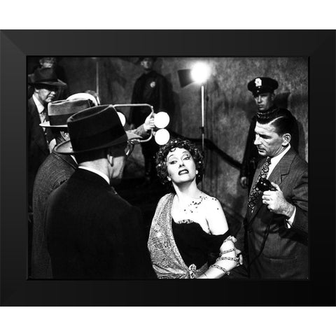 Sunset Boulevard Black Modern Wood Framed Art Print by Hollywood Photo Archive