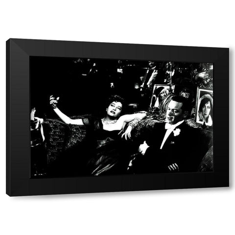 Sunset Boulevard Black Modern Wood Framed Art Print by Hollywood Photo Archive