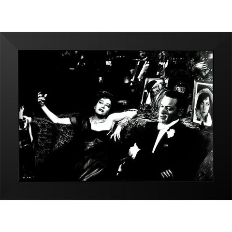 Sunset Boulevard Black Modern Wood Framed Art Print by Hollywood Photo Archive