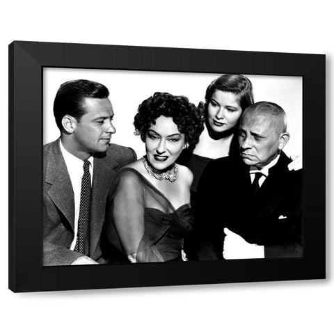 Sunset Boulevard Black Modern Wood Framed Art Print with Double Matting by Hollywood Photo Archive