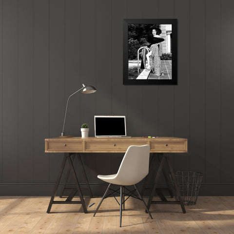 Sunset Boulevard Black Modern Wood Framed Art Print by Hollywood Photo Archive