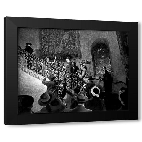 Sunset Boulevard Black Modern Wood Framed Art Print by Hollywood Photo Archive