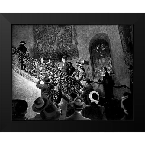 Sunset Boulevard Black Modern Wood Framed Art Print by Hollywood Photo Archive