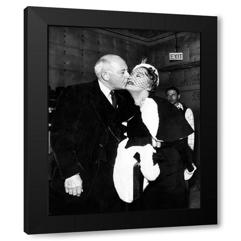 Sunset Boulevard Black Modern Wood Framed Art Print with Double Matting by Hollywood Photo Archive