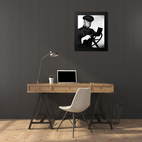 Sunset Boulevard Black Modern Wood Framed Art Print by Hollywood Photo Archive