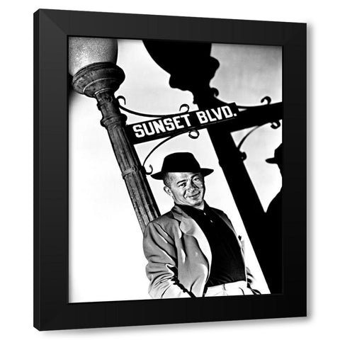 Sunset Boulevard Black Modern Wood Framed Art Print by Hollywood Photo Archive