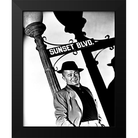 Sunset Boulevard Black Modern Wood Framed Art Print by Hollywood Photo Archive