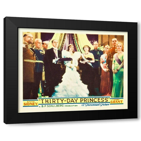 Thirty Day Princess - Lobby Card Black Modern Wood Framed Art Print by Hollywood Photo Archive