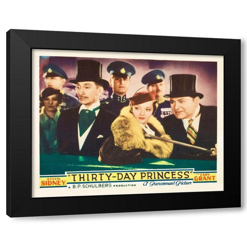 Thirty Day Princess - Lobby Card Black Modern Wood Framed Art Print by Hollywood Photo Archive