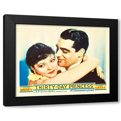Thirty Day Princess - Lobby Card Black Modern Wood Framed Art Print with Double Matting by Hollywood Photo Archive