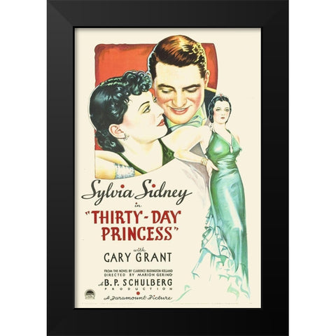 Thirty Day Princess Black Modern Wood Framed Art Print by Hollywood Photo Archive