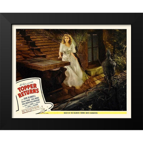 Topper Returns - Lobby Card Black Modern Wood Framed Art Print by Hollywood Photo Archive