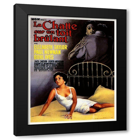 French - Cat on a Hot Tin Roof Black Modern Wood Framed Art Print by Hollywood Photo Archive