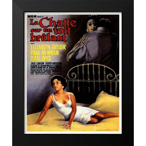 French - Cat on a Hot Tin Roof Black Modern Wood Framed Art Print by Hollywood Photo Archive